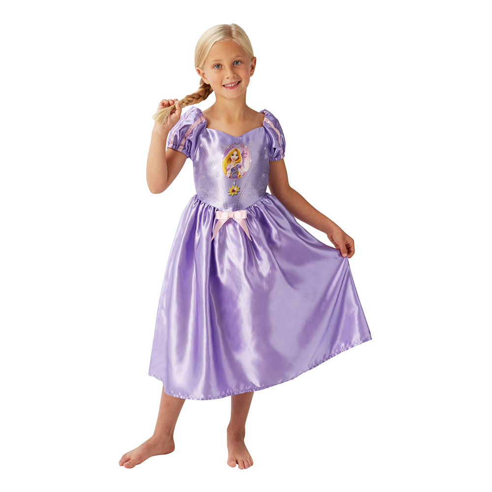 Disney Rapunzel Sagobok Barn Maskeraddräkt | Partykungen Trassel™ Rapunzel™ barndräkt med tiara, köp Maskeradkläder