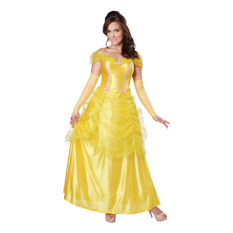 Klassisk Belle Maskeraddräkt | Partykungen Belle Balklänning Deluxe Maskeraddräkt | Partykungen