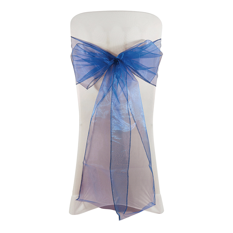 Organza Stolsrosett Mörkblå 6 pack Organza Stolsrosett Mörkblå 6 pack