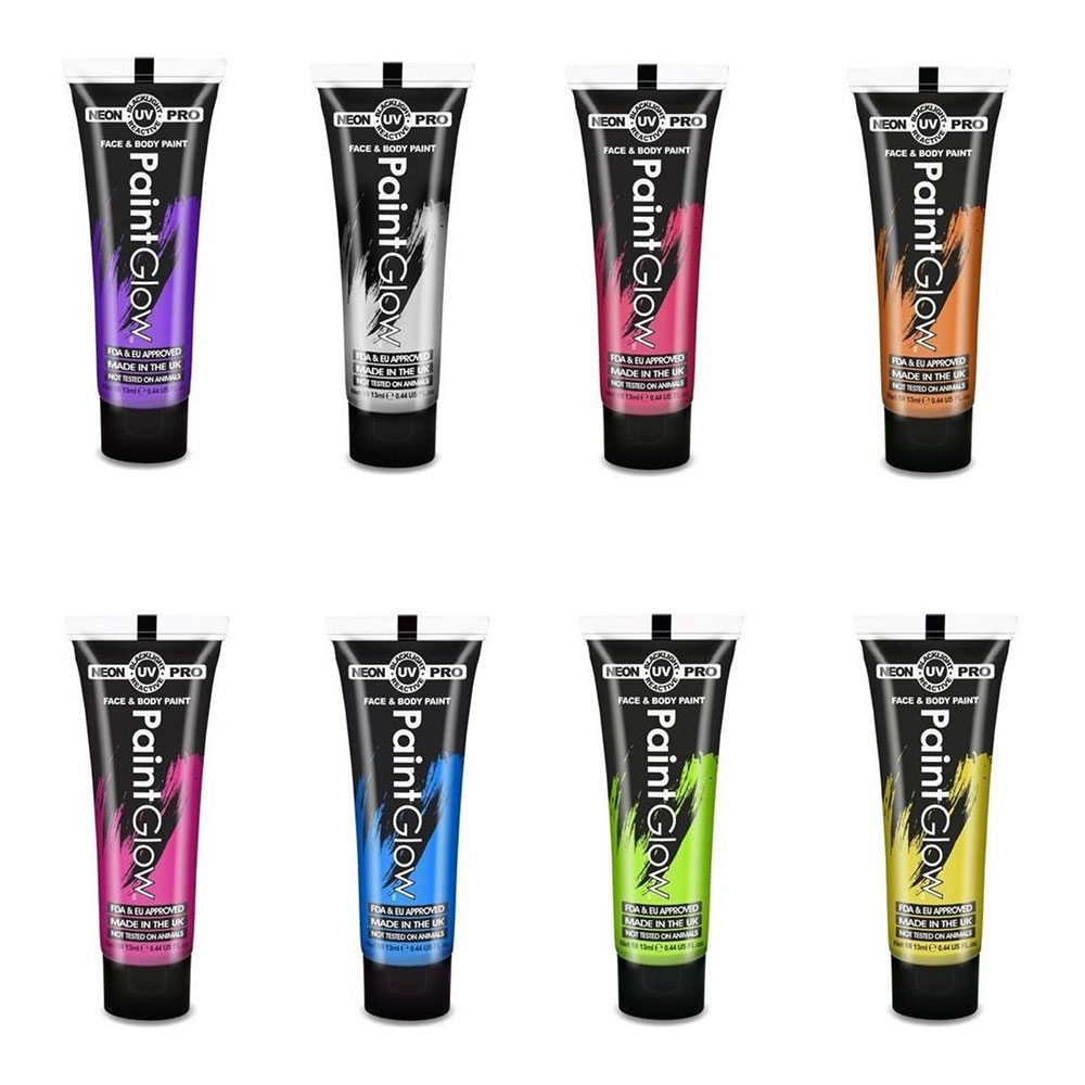 PaintGlow Pro UV Neon Ansikts & Kroppsmaling | Partyking UV Neon Kroppsmaling Janet | Partyking